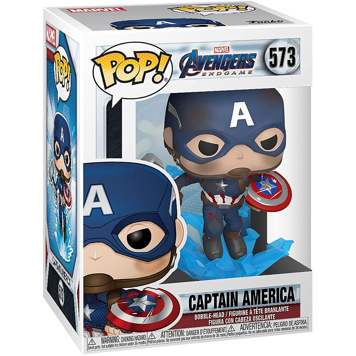 Figura Funko POP! de Captain America con escudo roto y Mjolnir - 2