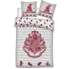 Funda nórdica Harry Potter con escudo de Hogwarts y rayas grises