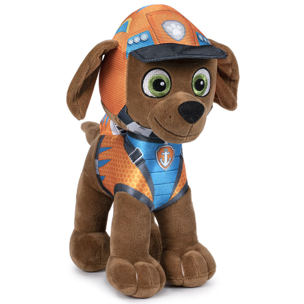Peluche de Zuma de Paw Patrol con gorro y chaleco naranja y azul