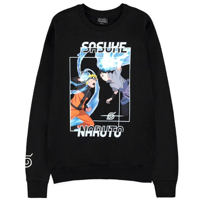 Sudadera negra Naruto Shippuden con Naruto y Sasuke - 3