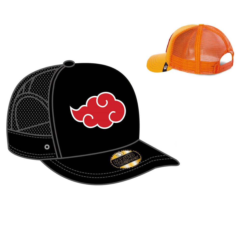 Gorra Naruto Junior negra con nube roja de Akatsuki - 4