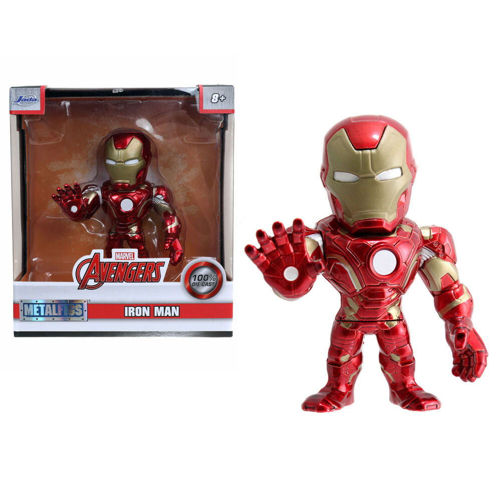 Figura de metal de Iron Man Marvel en rojo y dorado - 2