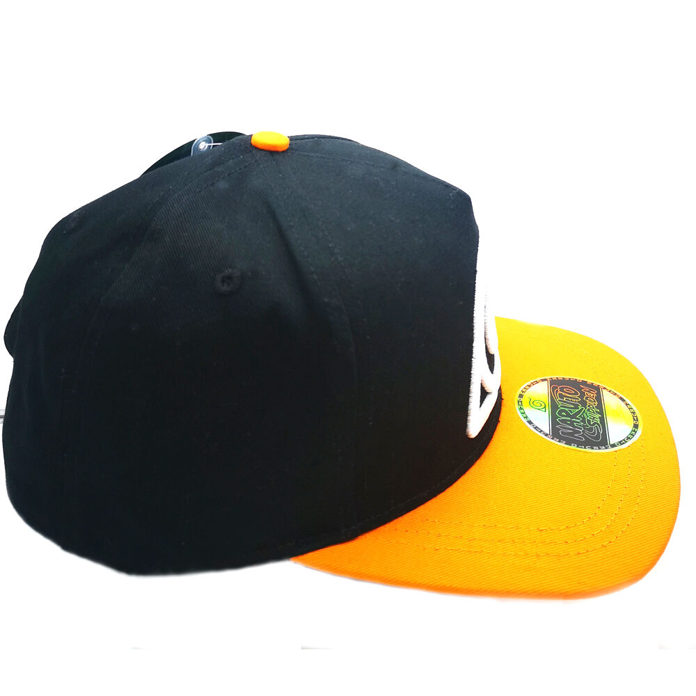 Gorra Naruto Junior negra con visera naranja y símbolo espiral blanco - 2