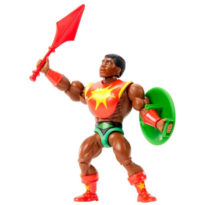 Figura articulada Sun-Man de Masters of the Universe Origins con espada y escudo - 6