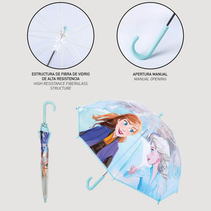 Paraguas burbuja transparente de Frozen 2 con Anna y Elsa - 4