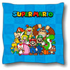 Cojín azul de Super Mario Bros con Mario y otros personajes