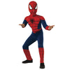 Disfraz infantil de Spider-Man rojo y azul con máscara y cubrebotas