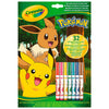 Libro de actividades Pokémon Crayola con 7 mini rotuladores lavables