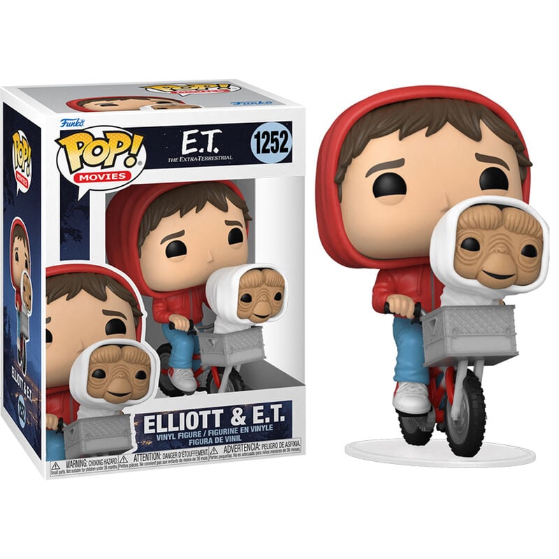 Figura Funko POP! de Elliott en bicicleta con E.T. en la cesta - 2
