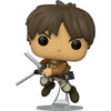 Figura Funko POP! de Eren Jaeger con espadas y base transparente