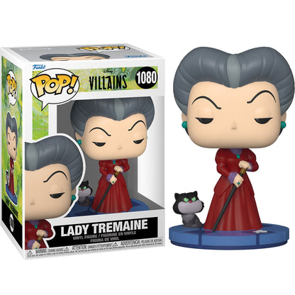 Figura Funko POP! de Lady Tremaine con bastón y gato negro - 3