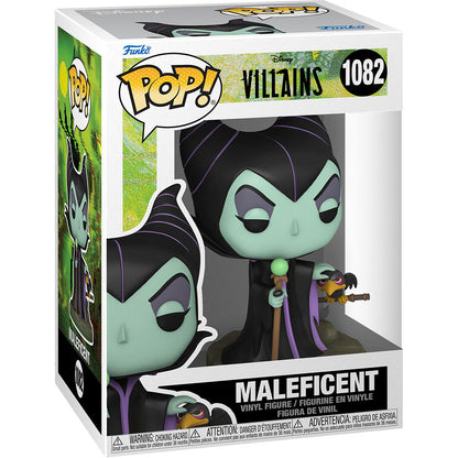 Figura Funko POP de Maleficent con cuervo y bastón - 3