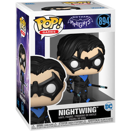 Figura Funko POP! de Nightwing de Gotham Knights en caja con ventana