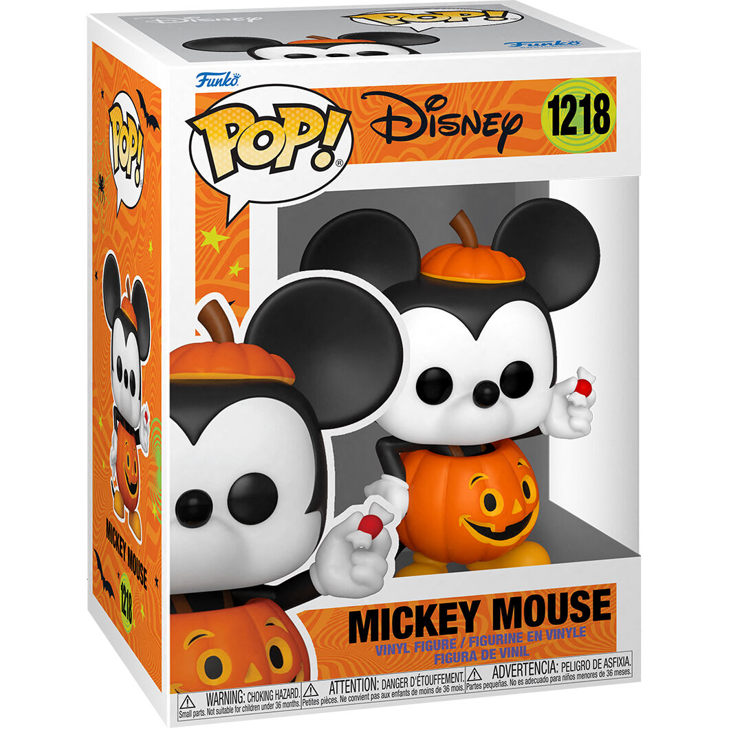 Figura Funko POP! Disney Mickey Mouse con calabaza y caramelo