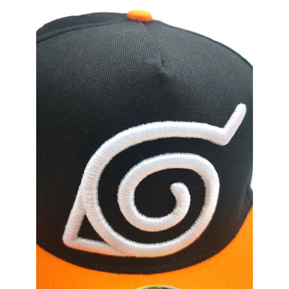 Gorra Naruto Junior negra con visera naranja y símbolo espiral blanco - 4