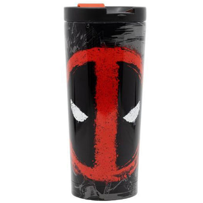 Vaso termo negro y rojo de Deadpool Marvel con tapa - 2