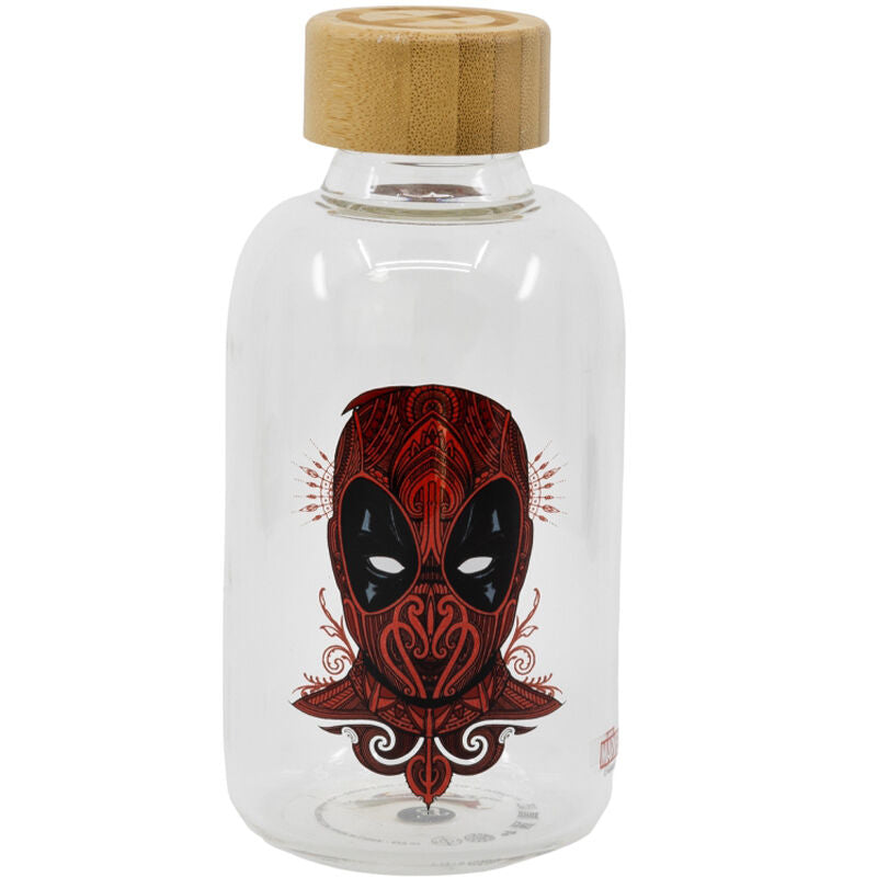 Botella de cristal Deadpool Marvel de 620 ml con tapón hermético - 2