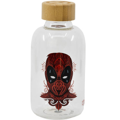 Botella de cristal Deadpool Marvel de 620 ml con tapón hermético - 2