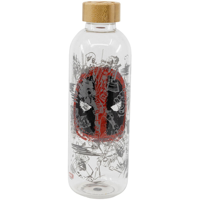 Botella de cristal Deadpool Marvel de 1030 ml con diseño de máscara - 2