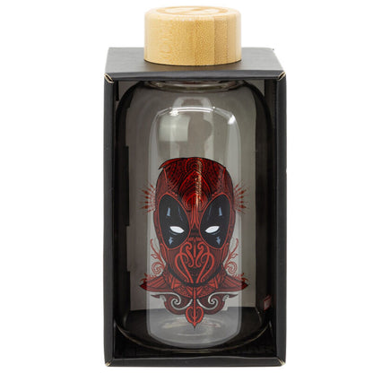 Botella de cristal Deadpool Marvel de 620 ml con tapón hermético - 4