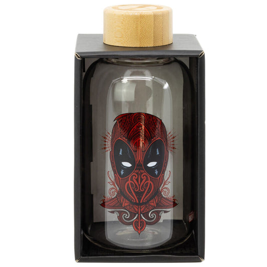 Botella de cristal Deadpool Marvel de 620 ml con tapón hermético - 4