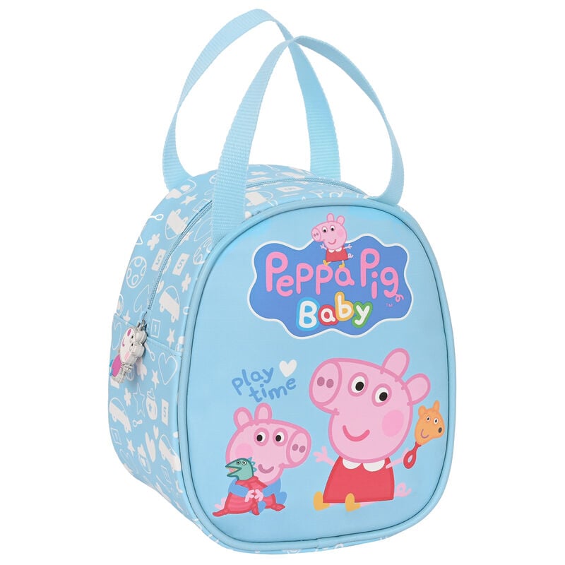 Bolsa portameriendas térmica azul Baby Peppa Pig