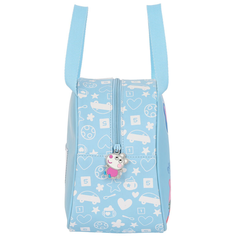 Bolsa portameriendas térmica azul Baby Peppa Pig - 3