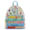 Mochila Loungefly Disney Princesas con libros clásicos de colores