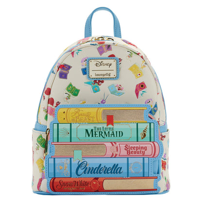 Mochila Loungefly Disney Princesas con libros clásicos de colores