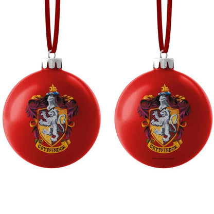 Bola de Navidad roja con escudo de Gryffindor de Harry Potter