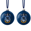Bola de Navidad azul de Ravenclaw con escudo de Harry Potter