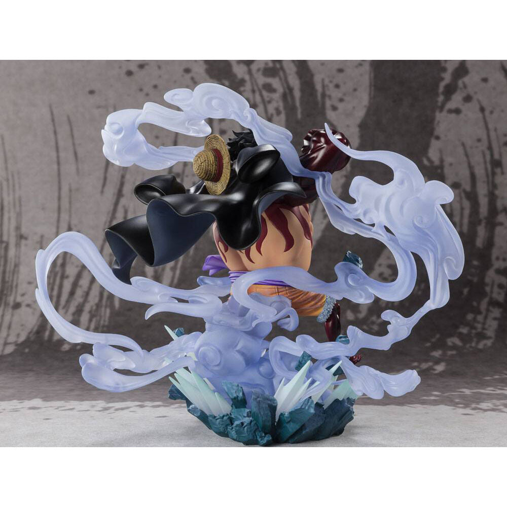 Figura Figuarts ZERO de Monkey D. Luffy de One Piece con efectos translúcidos y base rocosa - 2