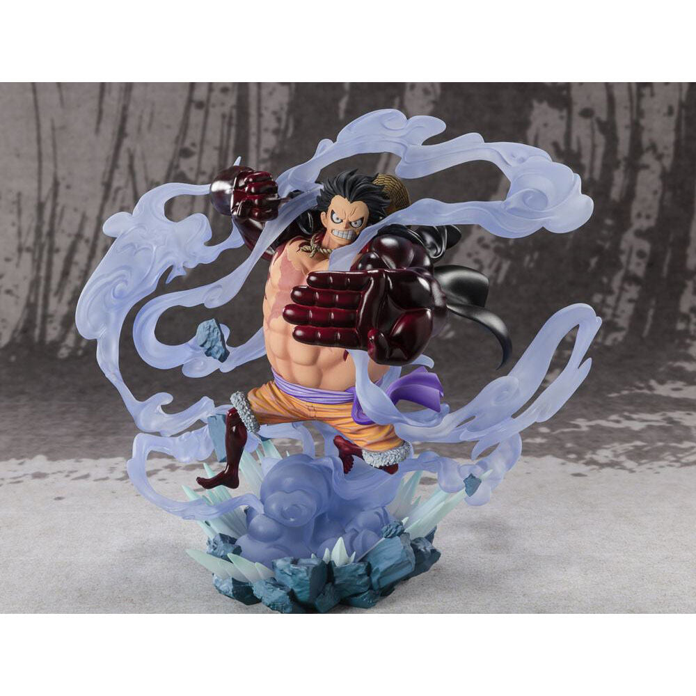 Figura Figuarts ZERO de Monkey D. Luffy de One Piece con efectos translúcidos y base rocosa - 3