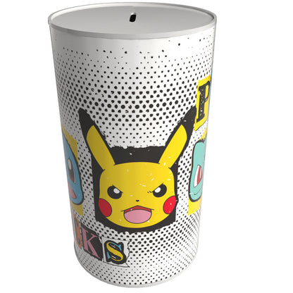 Hucha Pokémon cilíndrica con Pikachu y Bulbasaur - 2