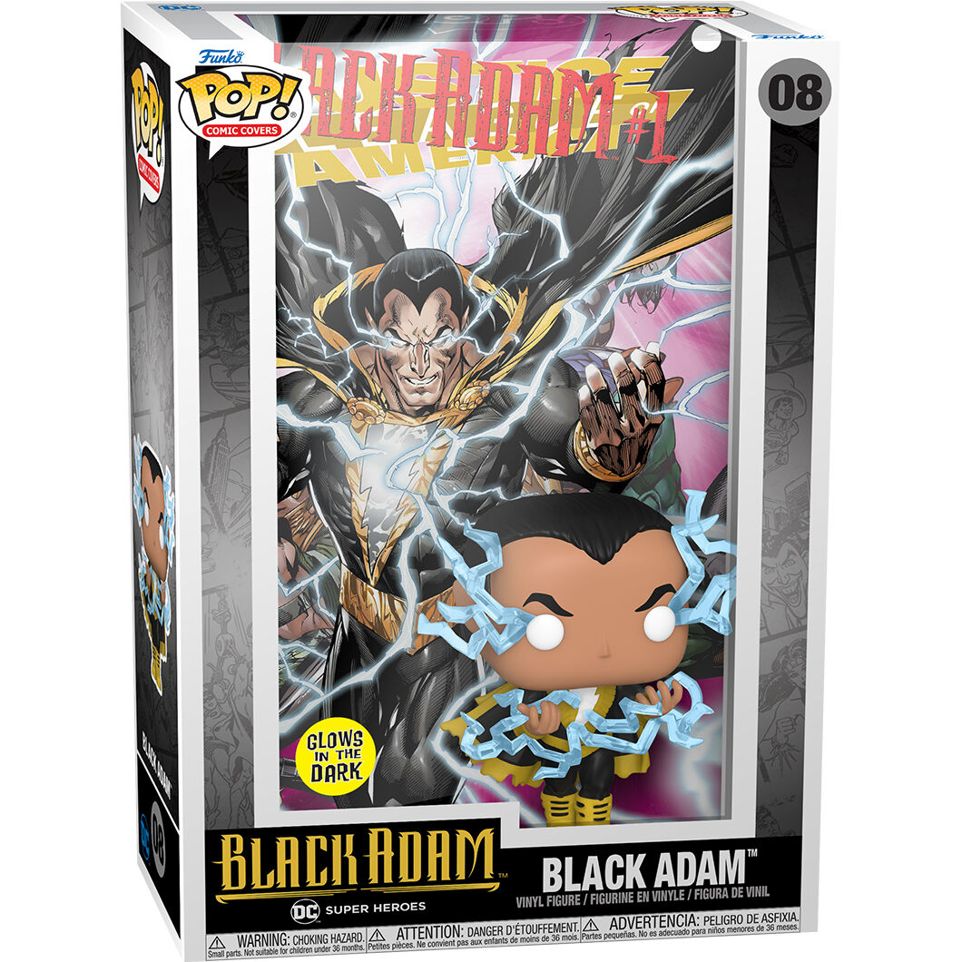 Figura FUNKO POP! Black Adam Comic Cover con fondo de cómic - 3