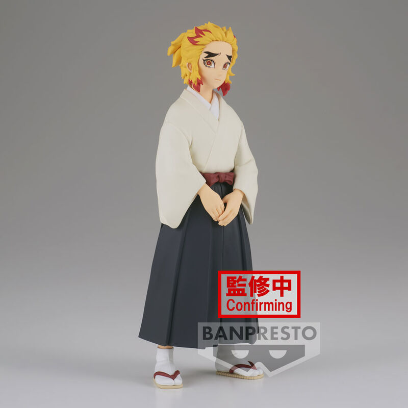 Figura de Senjuro Rengoku de Demon Slayer sobre base circular negra - 2