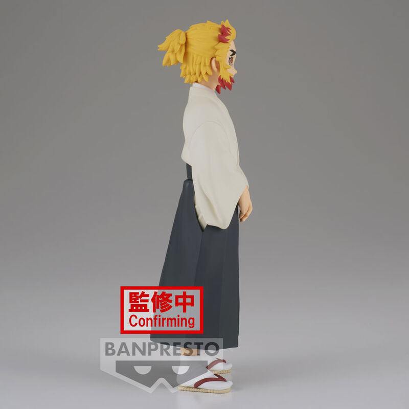 Figura de Senjuro Rengoku de Demon Slayer sobre base circular negra - 3