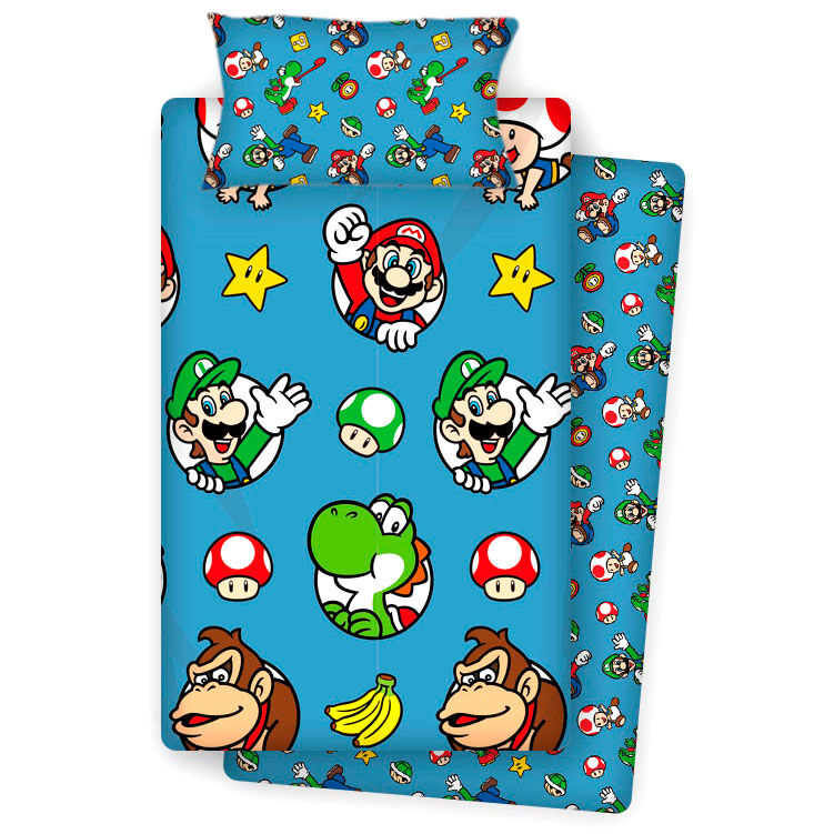Juego de sábanas Super Mario Bros para cama de 90 cm