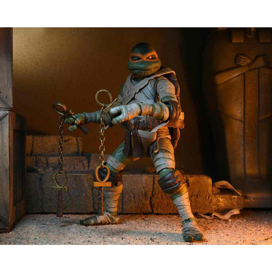 Figura NECA de Michelangelo momia de Tortugas Ninja con accesorios - 3