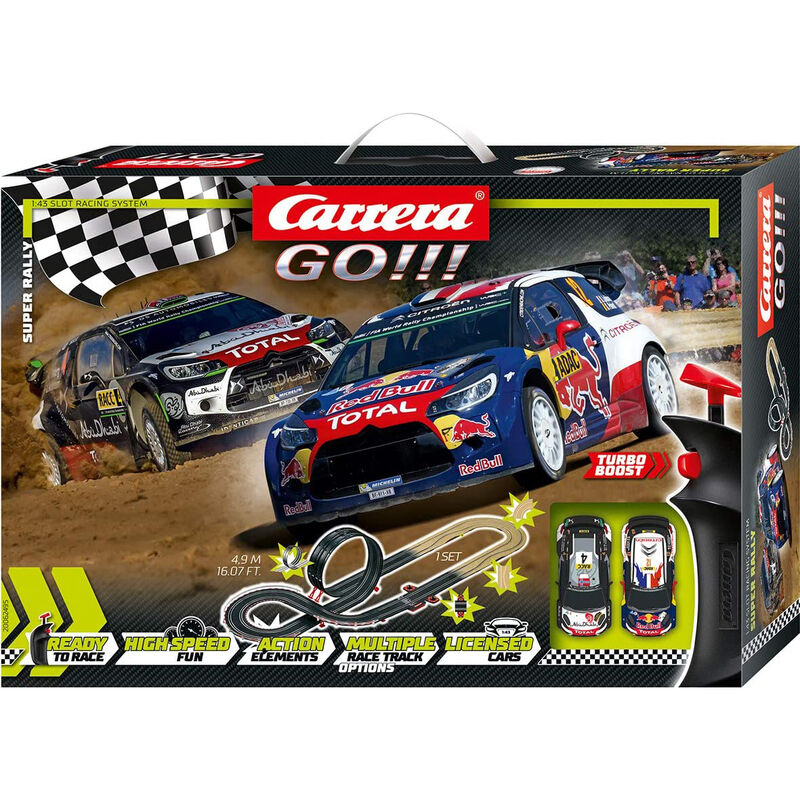 Circuito Carrera GO! Super Rally con dos coches Citroën de rally