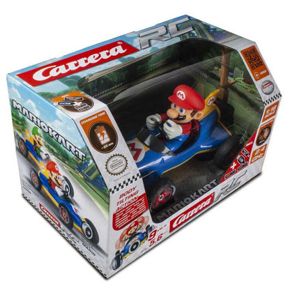 Coche teledirigido Carrera Mario Kart azul con Mario al volante
