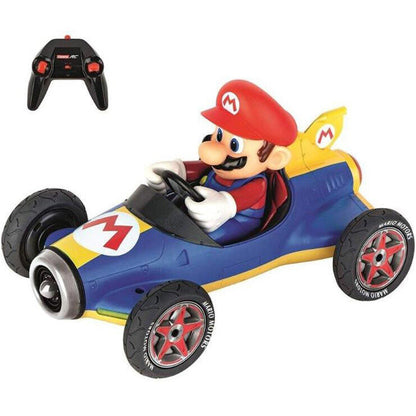 Coche teledirigido Carrera Mario Kart azul con Mario al volante - 2