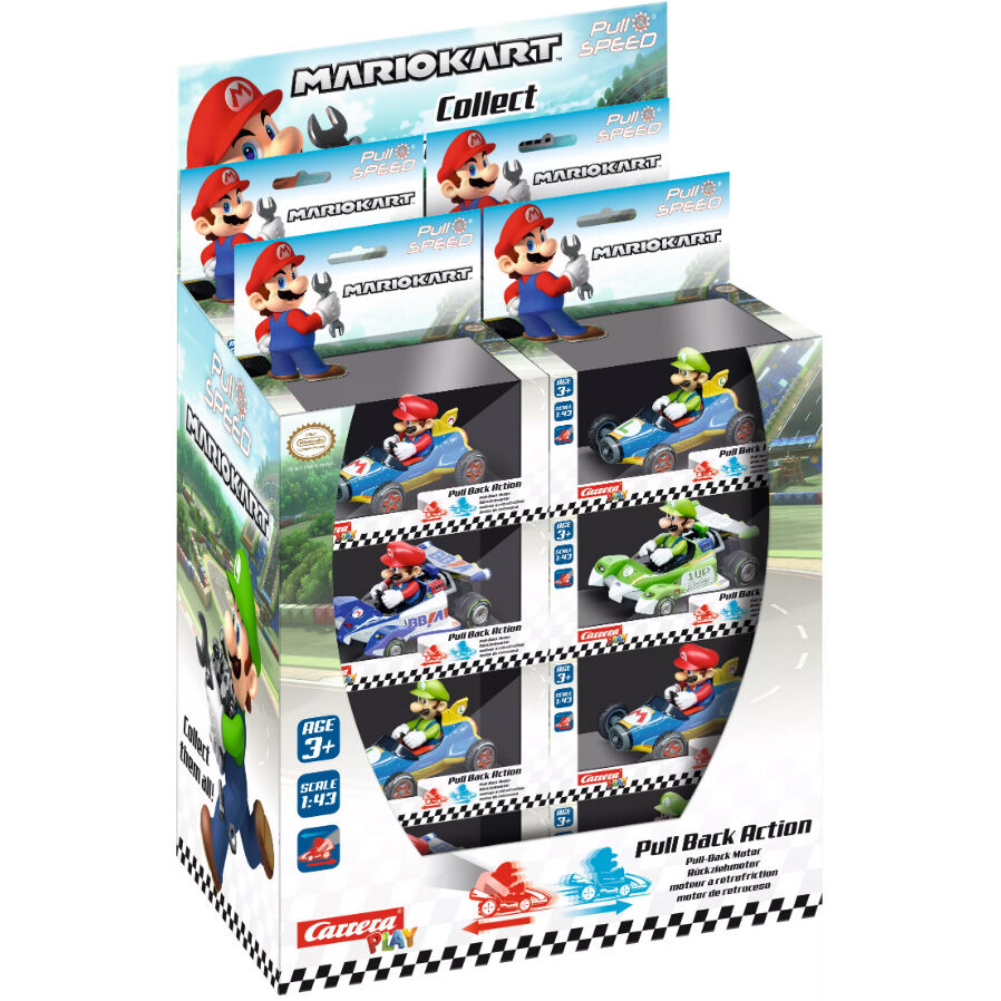 Coches Pull Speed Carrera de Mario Kart en surtido
