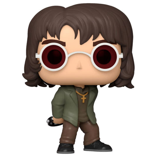 Figura Funko POP de Liam Gallagher con gafas redondas y chaqueta verde
