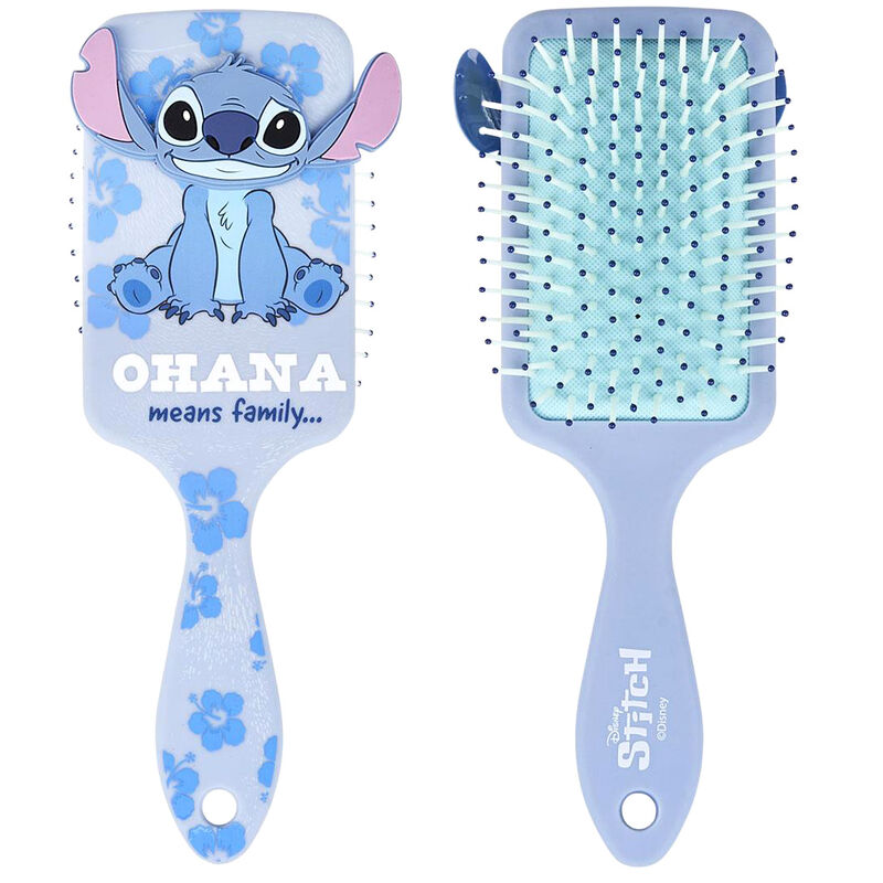 Cepillo para el pelo azul de Stitch Disney con flores