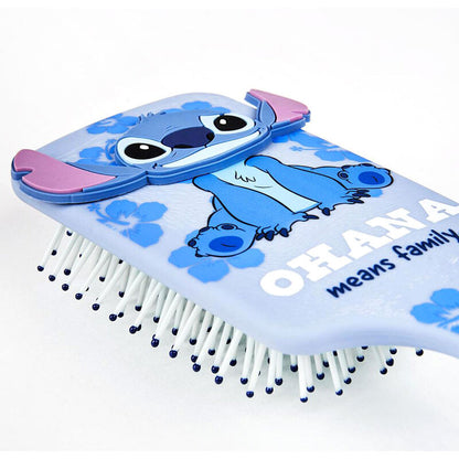 Cepillo para el pelo azul de Stitch Disney con flores - 2