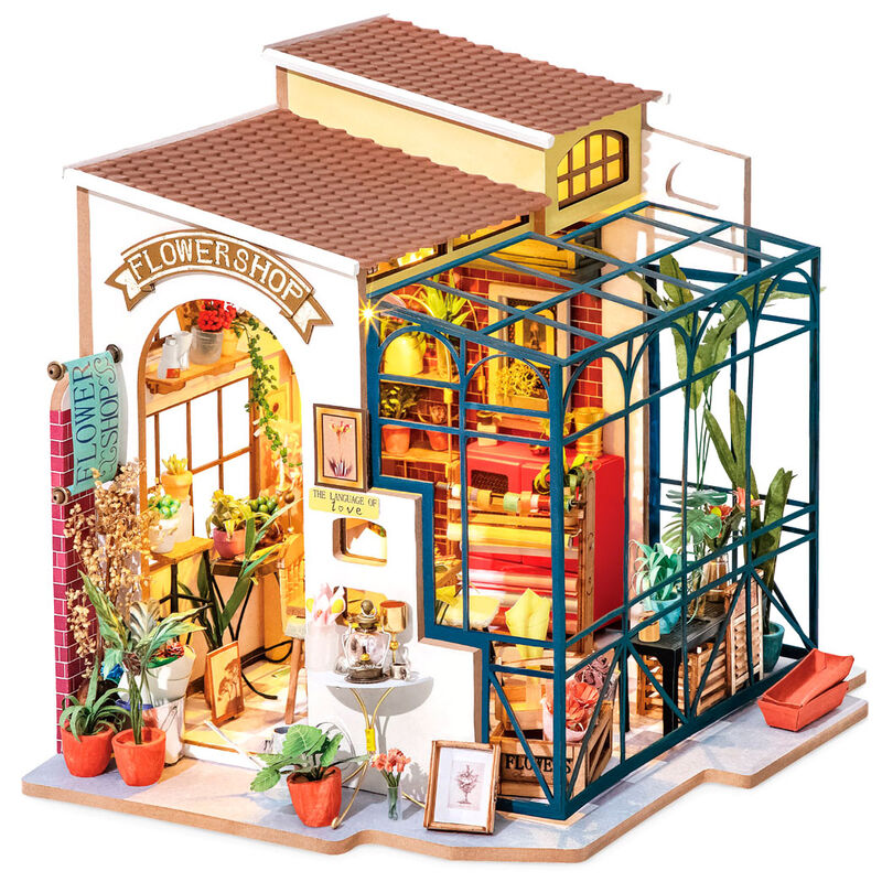 Maqueta ROBOTIME Emily’s Flower Shop con floristería en miniatura e iluminación LED - 2