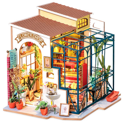 Maqueta ROBOTIME Emily’s Flower Shop con floristería en miniatura e iluminación LED - 2