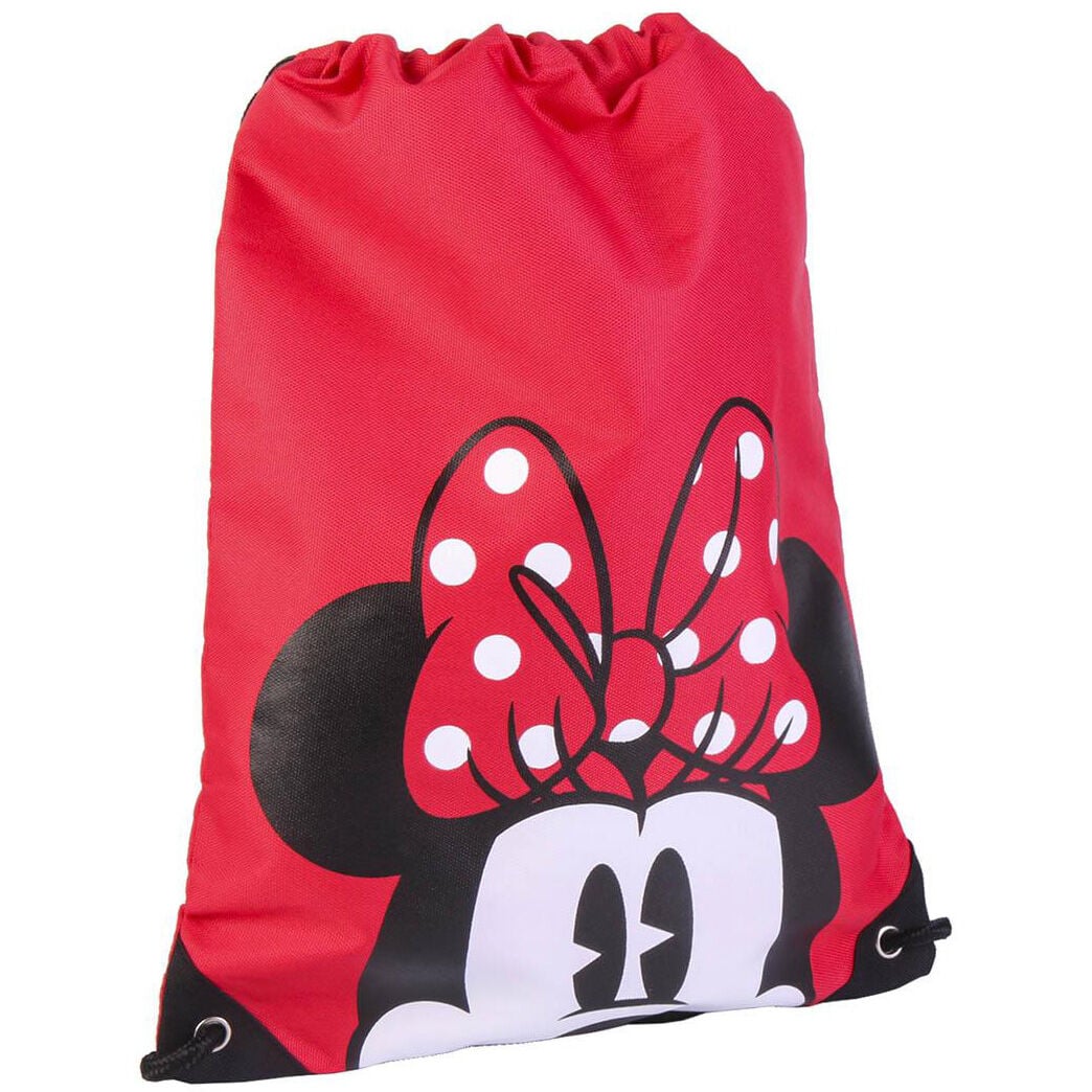 Saco de cuerdas rojo con diseño de Minnie Disney
