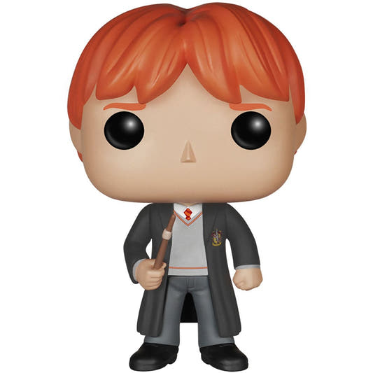 Figura Funko POP! de Ron Weasley con túnica de Gryffindor y varita